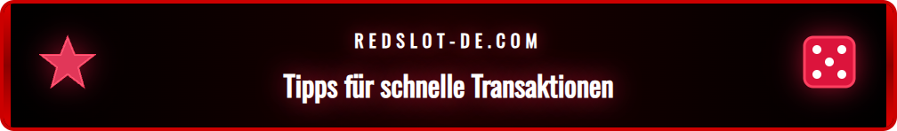 Infografik mit den besten Tipps für eine schnelle Einzahlung.
