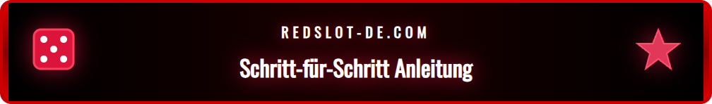 Anleitung zur Aktivierung der Redslot Freispiele für neue Spieler.