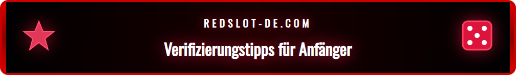 Checkliste mit Tipps für eine erfolgreiche Redslot ID Prüfung.