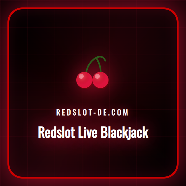 Ein professioneller Dealer an einem Redslot Live Blackjack Tisch.