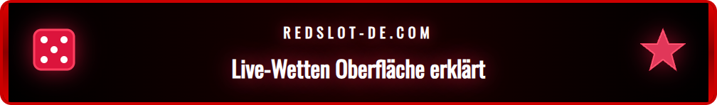 Detaillierte Ansicht der Benutzeroberfläche für Live-Wetten.