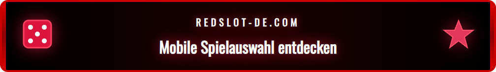 Screenshot der Redslot Mobil Seite mit einer Vielfalt an <a href=