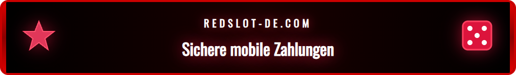 Das Einzahlungsmenü im Redslot Handy Casino mit sicheren Optionen.