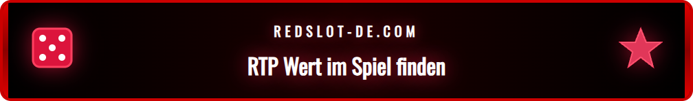 Anleitung zum Finden der Redslot Return to Player Infos im Spielmenü.