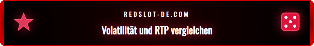 Vergleichstabelle, die die Redslot Volatilität und den RTP gegenüberstellt.