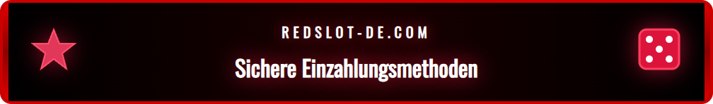 Logo-Montage deutscher Zahlungsmethoden für Redslot Einzahlungen.