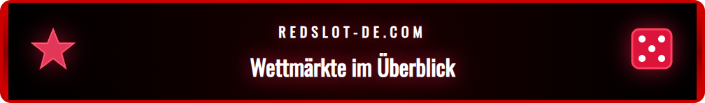 Übersicht der verfügbaren Sportarten und Wettmärkte für den Bonus.